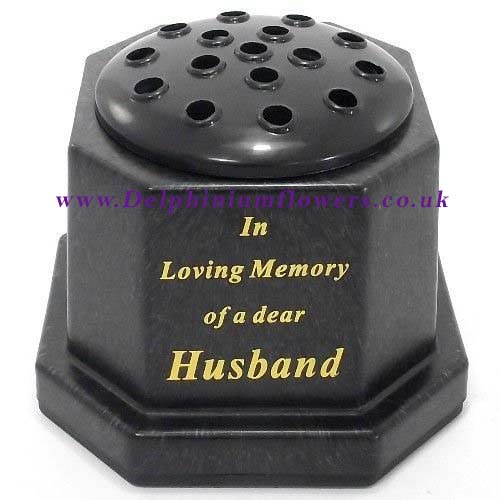 Memorial Grave Vase - Husband - Click Image to Close